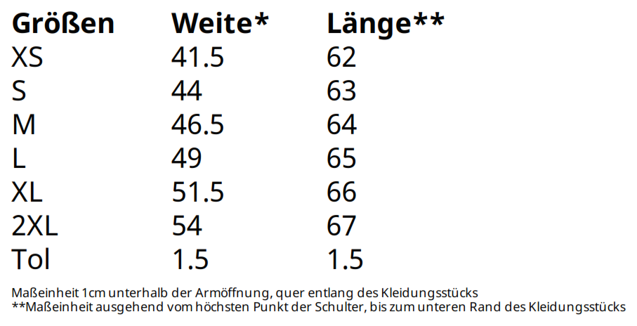 Größentabelle für Fruit of the Loom: Lady-Fit Valueweight T 61-372-0 Größentabelle für Fruit of the Loom: Lady-Fit Valueweight T 61-372-0
