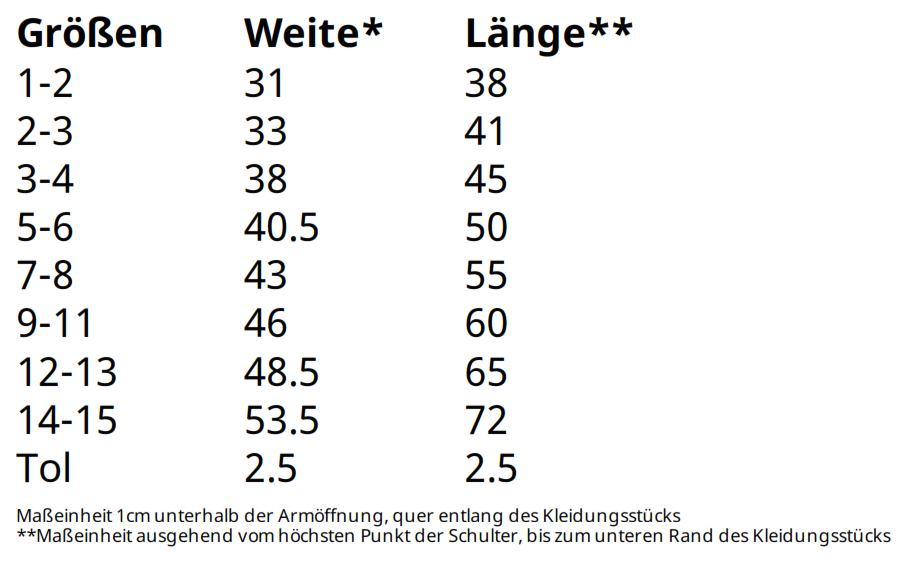 Größentabelle für Fruit of the Loom: Kids Valueweight T 61-033-0 Größentabelle für Fruit of the Loom: Kids Valueweight T 61-033-0