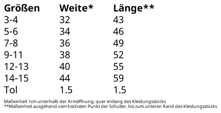 Größentabelle für Fruit of the Loom: Girls` Valueweight T 61-005-0 Größentabelle für Fruit of the Loom: Girls` Valueweight T 61-005-0