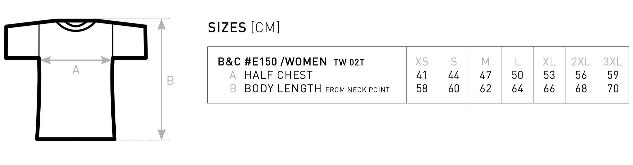 B&C: #E150 women T-Shirt TW02T | nawajo.de - Großhandelspreise für ...